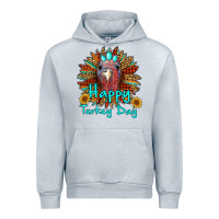 Heather Grey happy turkey day sunflower Urban Hoodie - RanaPortraitStore