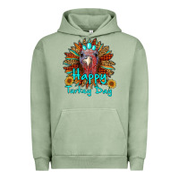 Pigment Oil Green happy turkey day sunflower Urban Hoodie - RanaPortraitStore