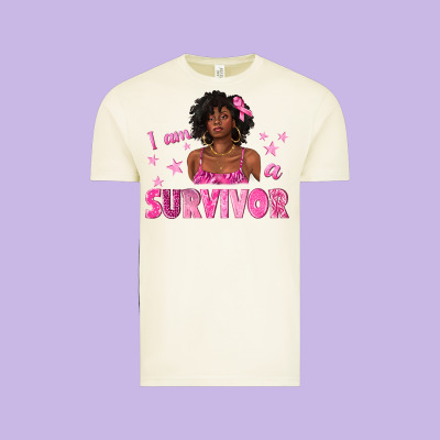 I Am A Survivor Breast Cancer With Afro Woman Vintage Tee Designed By Texasbilliewilder