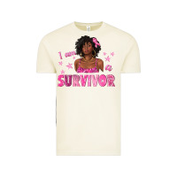 Vintage Arctic I Am a Survivor Breast Cancer with Afro Woman Vintage Tee - texasbilliewilder