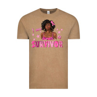 Vintage Coffee I Am a Survivor Breast Cancer with Afro Woman Vintage Tee - texasbilliewilder