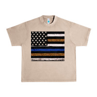 French Oak Back to blue USA flag leopard police 20oz tumbler Urban Heavy Tee - Neo Western
