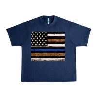 Navy Back to blue USA flag leopard police 20oz tumbler Urban Heavy Tee - Neo Western