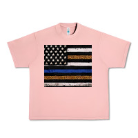 Salmon Back to blue USA flag leopard police 20oz tumbler Urban Heavy Tee - Neo Western