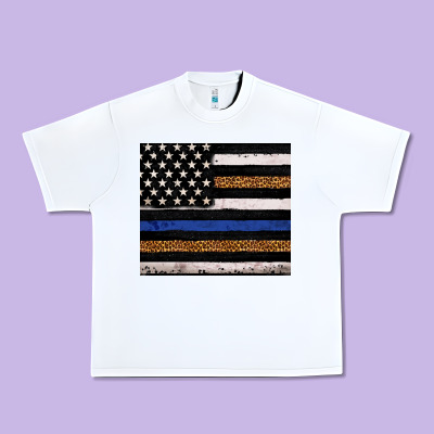 Back To Blue Usa Flag Leopard Police 20oz Tumbler Urban Heavy Tee Designed By Neo Western