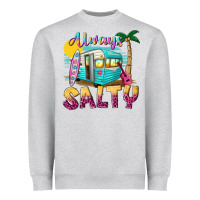 Heather Grey always salty with caravan Heavyweight Sweatshirt - texasbilliewilder