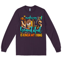 Plum making nails beautiful is kinda my thing Long Sleeve Tee - AdoDesignShop