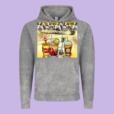 Vintage Hoodie bus driver coffee cups