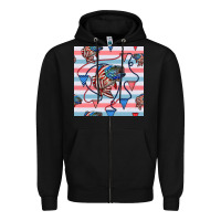 Black american flag bass Zipper Hoodie - BundleAndBundleShop