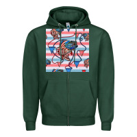 Sports Green american flag bass Zipper Hoodie - BundleAndBundleShop