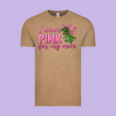 I Wear Pink For My Mom Vintage Tee Designed By Texasbilliewilder