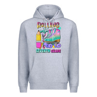 Heather Grey rolling into seventh grade Premium Hoodie - BundleAndBundleShop