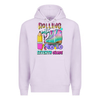 Lilac rolling into seventh grade Premium Hoodie - BundleAndBundleShop