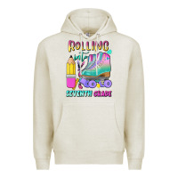 Oatmeal Heather rolling into seventh grade Premium Hoodie - BundleAndBundleShop