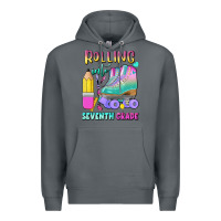 Rock rolling into seventh grade Premium Hoodie - BundleAndBundleShop