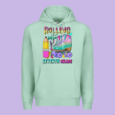 Rolling Into Seventh Grade Premium Hoodie Designed By Bundleandbundleshop