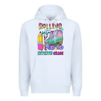 White rolling into seventh grade Premium Hoodie - BundleAndBundleShop