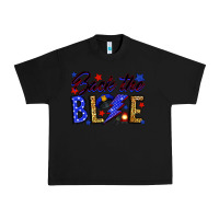 Black Back the blue with lightning bolt Urban Heavy Tee - Neo Western