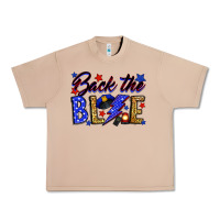 Burro Back the blue with lightning bolt Urban Heavy Tee - Neo Western