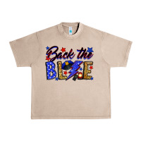 French Oak Back the blue with lightning bolt Urban Heavy Tee - Neo Western