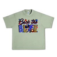 Oil Green Back the blue with lightning bolt Urban Heavy Tee - Neo Western