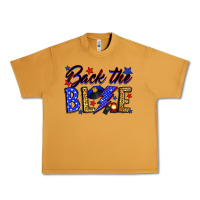 Peanut Butter Back the blue with lightning bolt Urban Heavy Tee - Neo Western