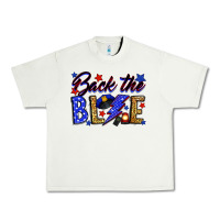 Pistachio Back the blue with lightning bolt Urban Heavy Tee - Neo Western