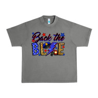 Tornado Back the blue with lightning bolt Urban Heavy Tee - Neo Western