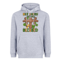 Heather Grey not lucky just really blessed malia Heavyweight Hoodie - MaliasSmallBusiness