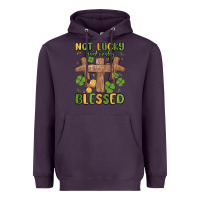 Plum not lucky just really blessed malia Heavyweight Hoodie - MaliasSmallBusiness