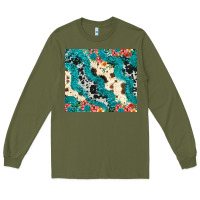 Army Green turquoise glitter cowhide Long Sleeve Tee - JahusDesignShop