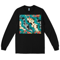 Black turquoise glitter cowhide Long Sleeve Tee - JahusDesignShop