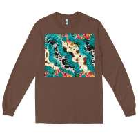 Chestnut turquoise glitter cowhide Long Sleeve Tee - JahusDesignShop