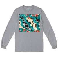 Turquoise Glitter Cowhide Long Sleeve Tee | Teevron