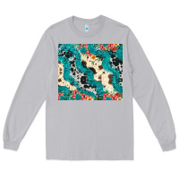Moon Dust turquoise glitter cowhide Long Sleeve Tee - JahusDesignShop