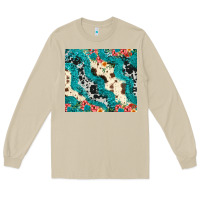 Mushroom turquoise glitter cowhide Long Sleeve Tee - JahusDesignShop