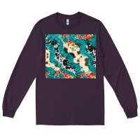 Plum turquoise glitter cowhide Long Sleeve Tee - JahusDesignShop