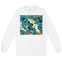 White turquoise glitter cowhide Long Sleeve Tee - JahusDesignShop