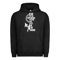 Pigment Black she is the anchor keeping my feet on the ground Urban Hoodie - Bettercallsaul