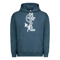 Pigment Midnight Navy she is the anchor keeping my feet on the ground Urban Hoodie - Bettercallsaul