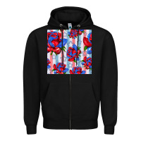 Black patriotic roses Zipper Hoodie - BundleAndBundleShop