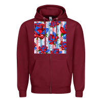 Burgundy patriotic roses Zipper Hoodie - BundleAndBundleShop