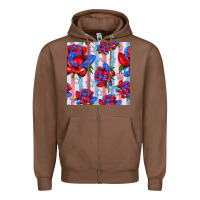 Chestnut patriotic roses Zipper Hoodie - BundleAndBundleShop