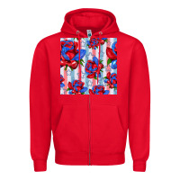 Red patriotic roses Zipper Hoodie - BundleAndBundleShop