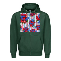 Sports Green patriotic roses Zipper Hoodie - BundleAndBundleShop