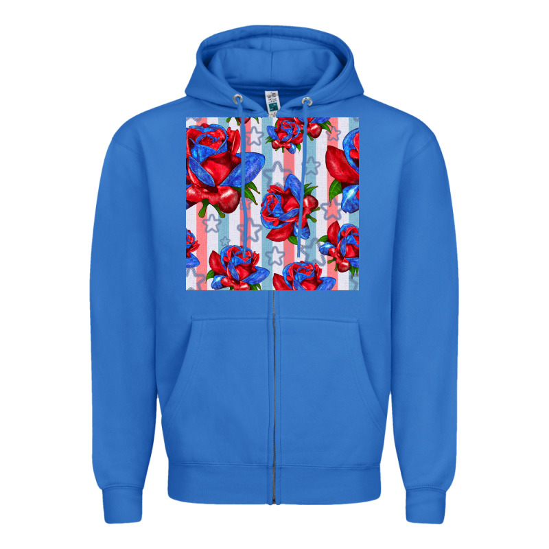 Patriotic Roses Zipper Hoodie by BundleAndBundleShop | Teevron