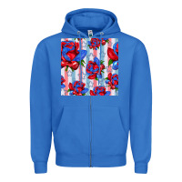 True Royal patriotic roses Zipper Hoodie - BundleAndBundleShop
