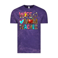 Cloud Purple wife mom teacher Vintage Tee - Zillion Design Studio