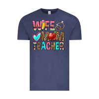 Vintage Denim wife mom teacher Vintage Tee - Zillion Design Studio