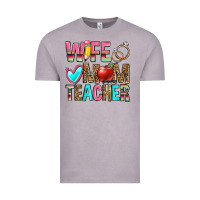 Wife Mom Teacher Vintage Tee | Teevron